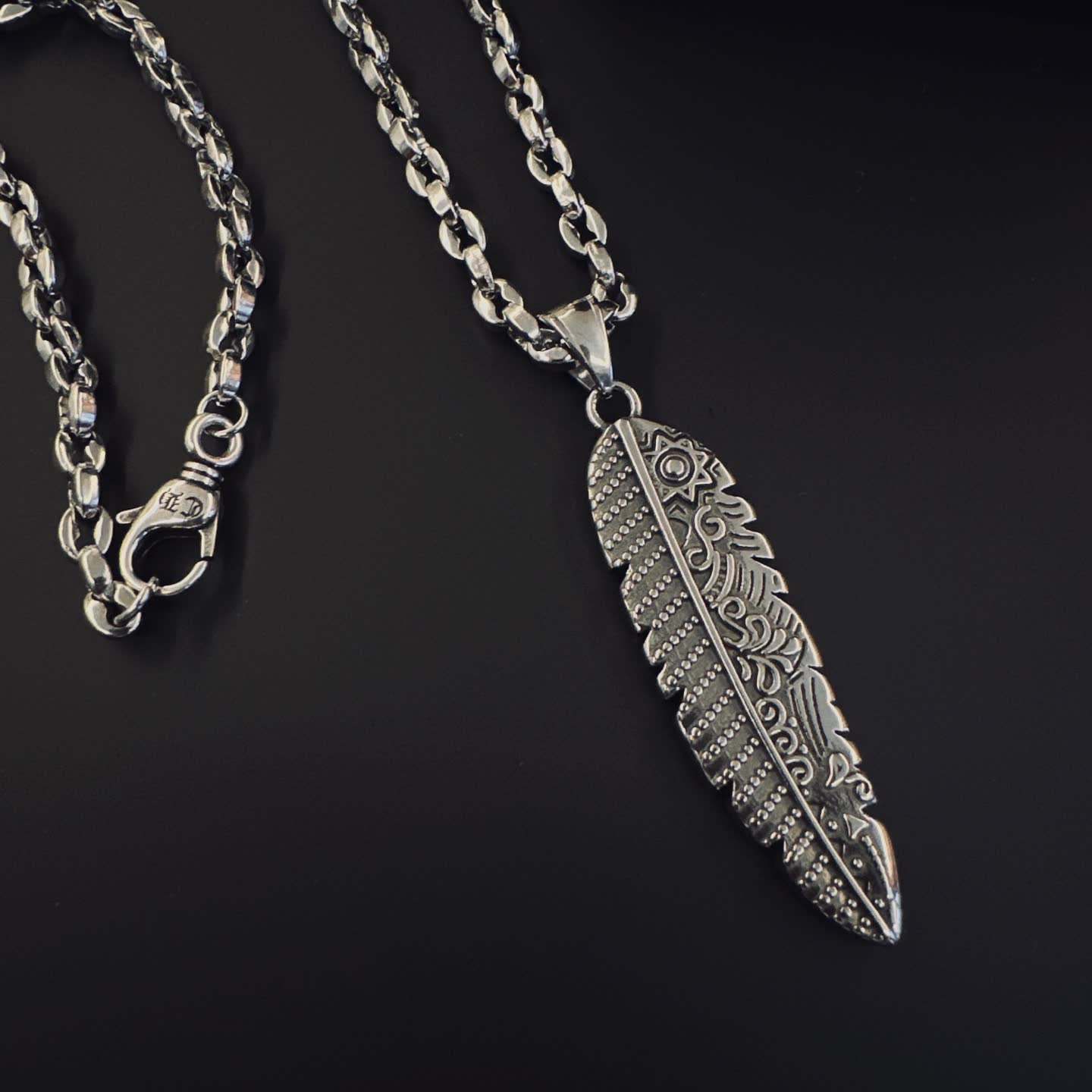 Chrome Hearts Feather Pendant Necklace